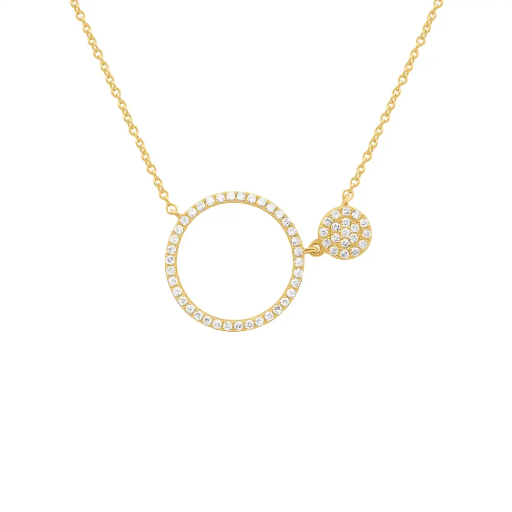 Contemporary Delicate Classic Diamond Necklace