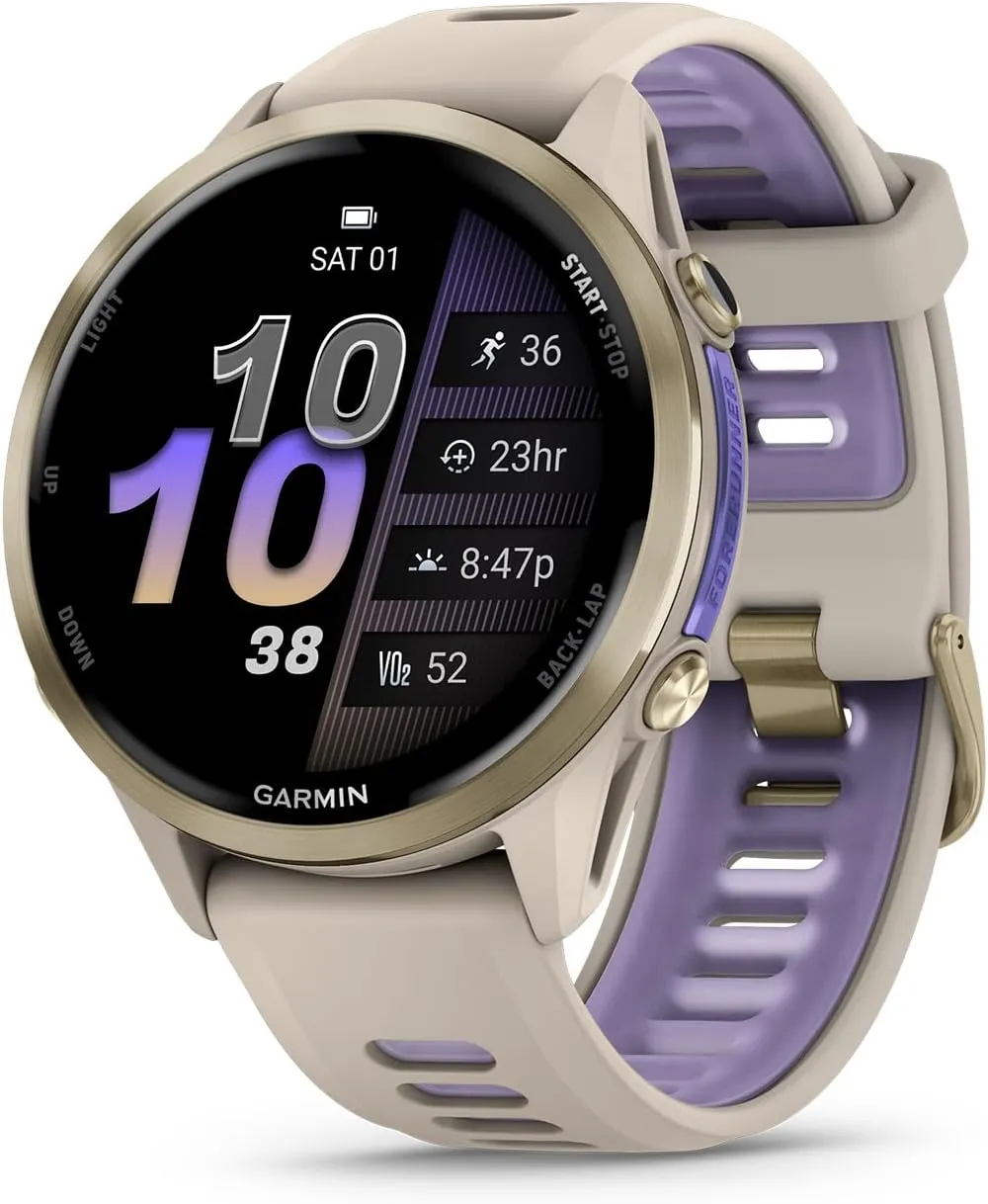 Garmin Forerunner® 970, 47mm, Carbon Gray DLC Titanium, Black/Whitestone
