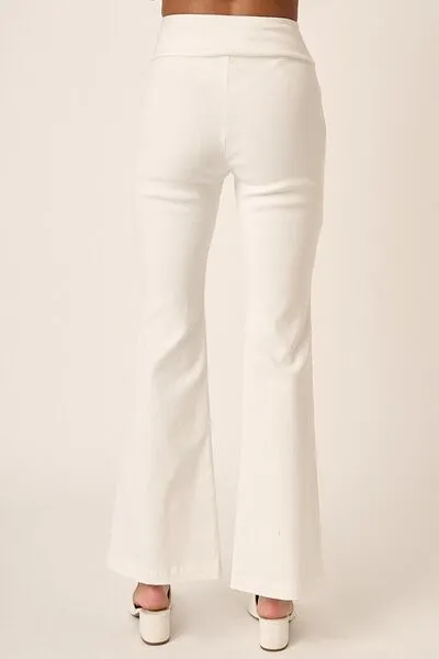 Surplice Waist Flared Pants