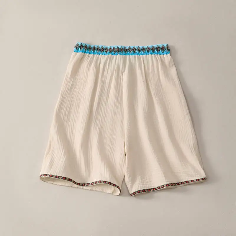 Drawstring Geometric Shorts