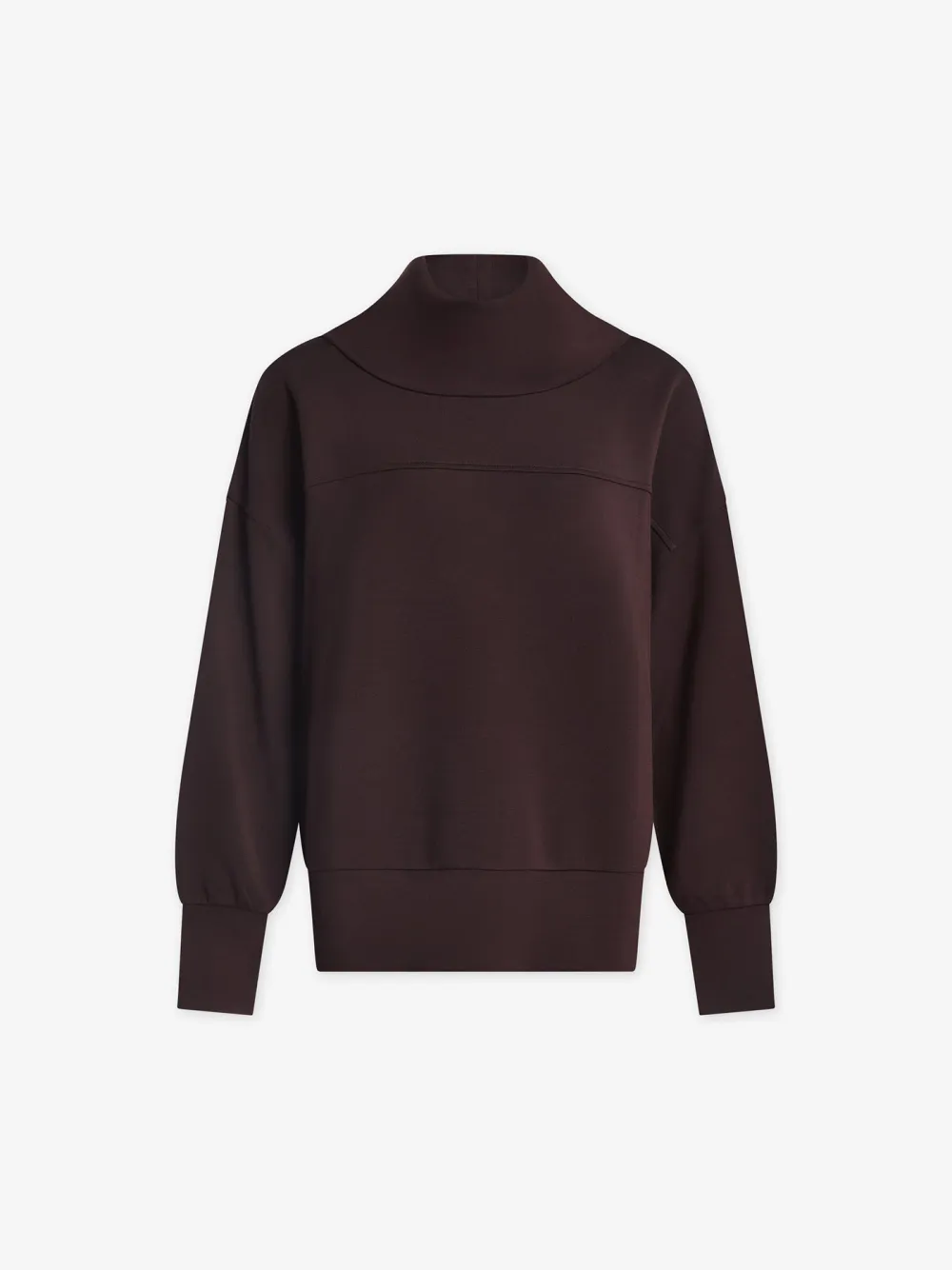 Elegant Cowl-Neck Loose-Fit Sweatshirt