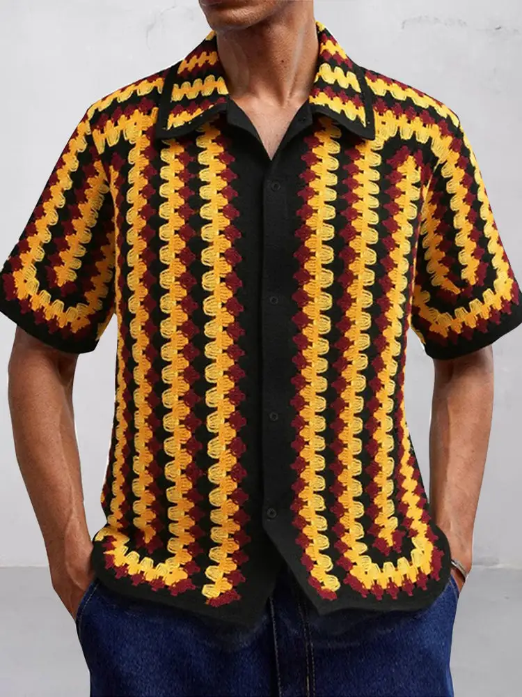 Open Stitch Utility Pocket Shirt