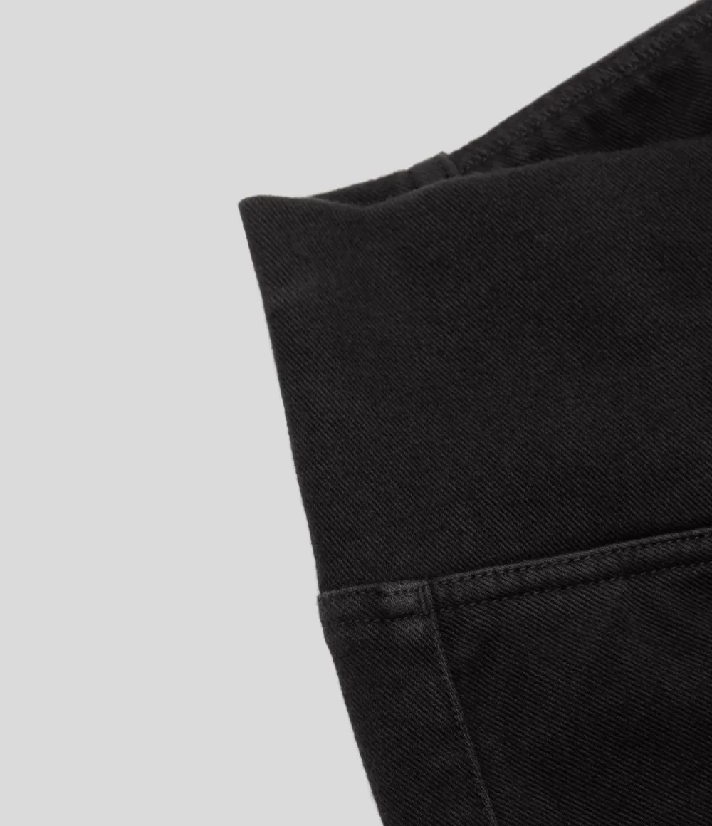 Magic High Waisted Crossover Pocket Washed Stretchy Knit Casual Super Flare Jeans