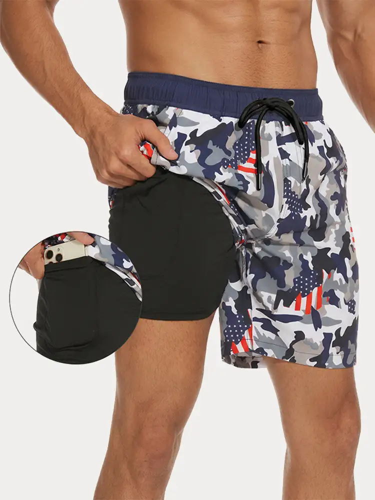 Printed Swim Trunks