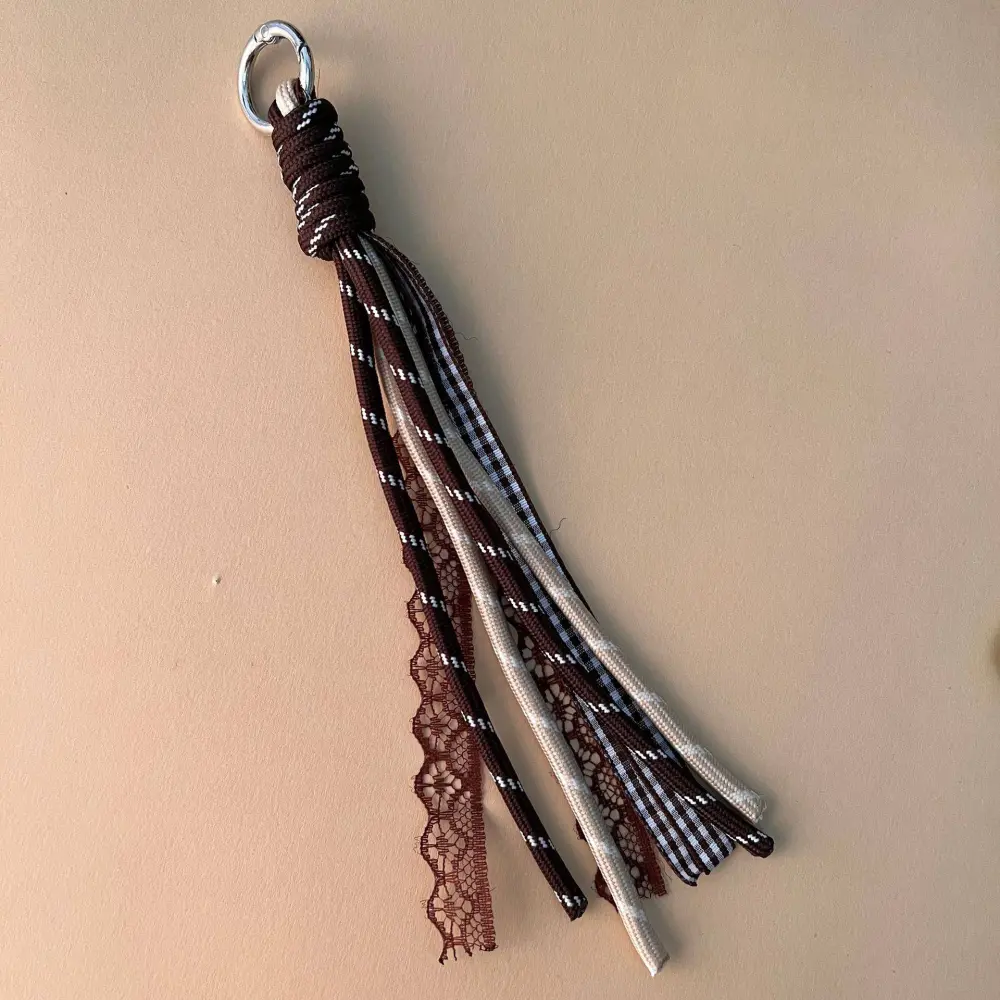 Diy Miu-style Bag Charm with Lace Tassel and Rope