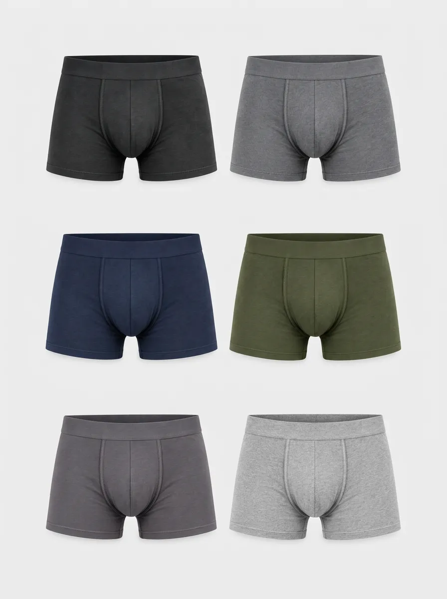 Men's Multi-Color Essential Boxer Briefs 6-Pack