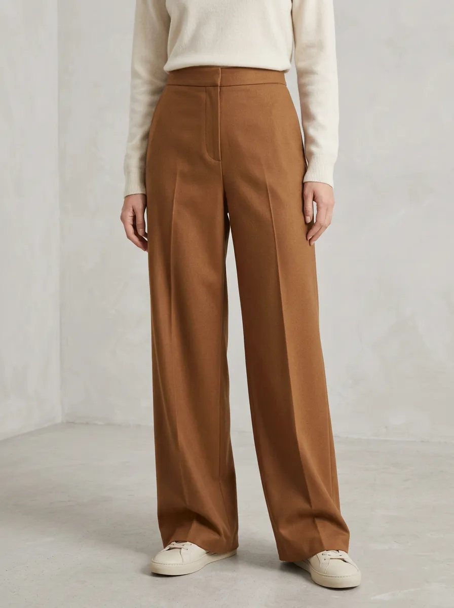Wide-Leg Minimalist Casual Wide Leg Pants