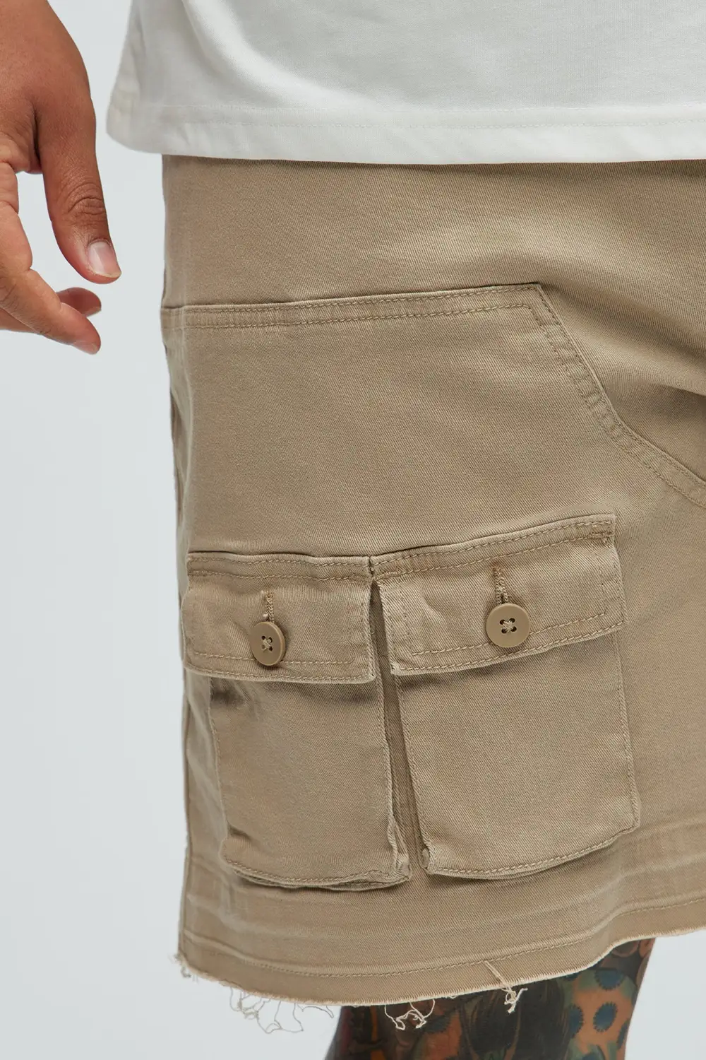 Solid Cargo Relaxed Shorts