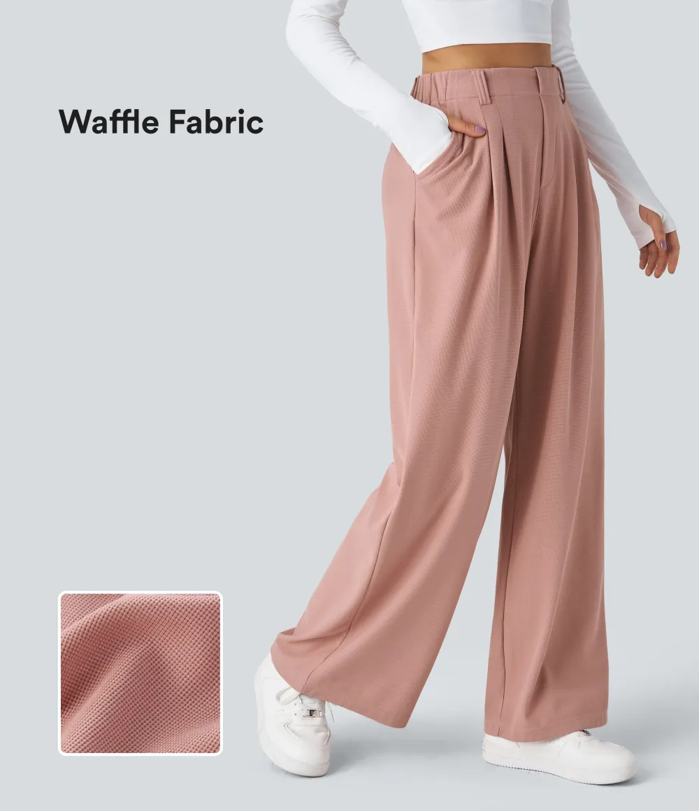 2026🔥  High Waisted Pocket Straight Leg Work Pants