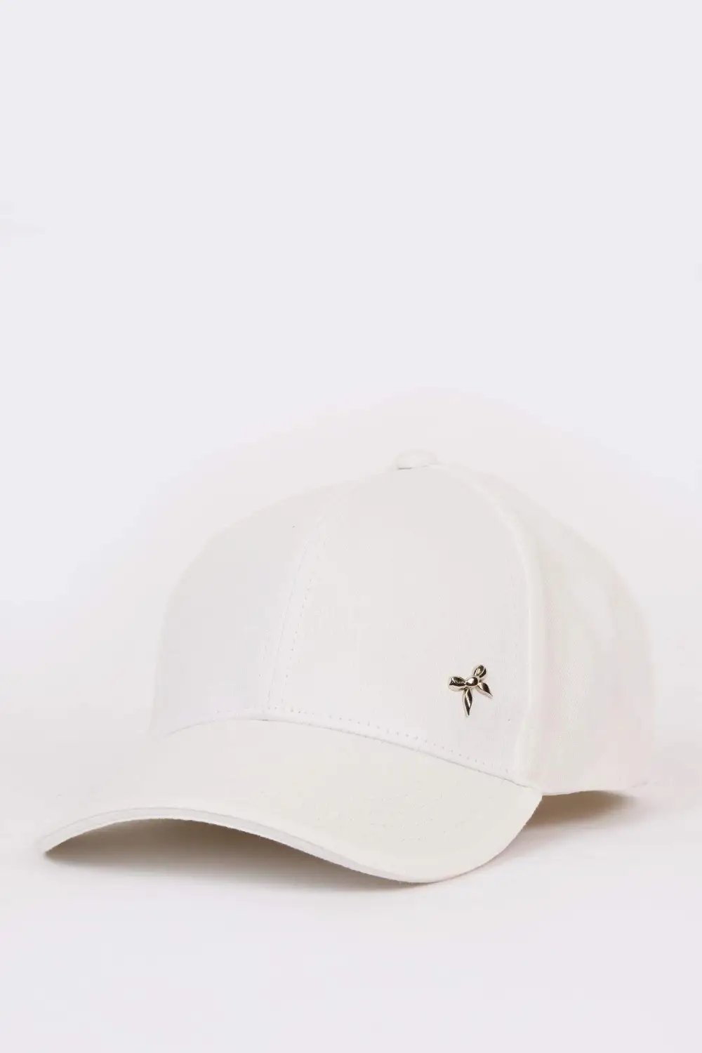 Metallic Bow-Decorated Baseball Cap
