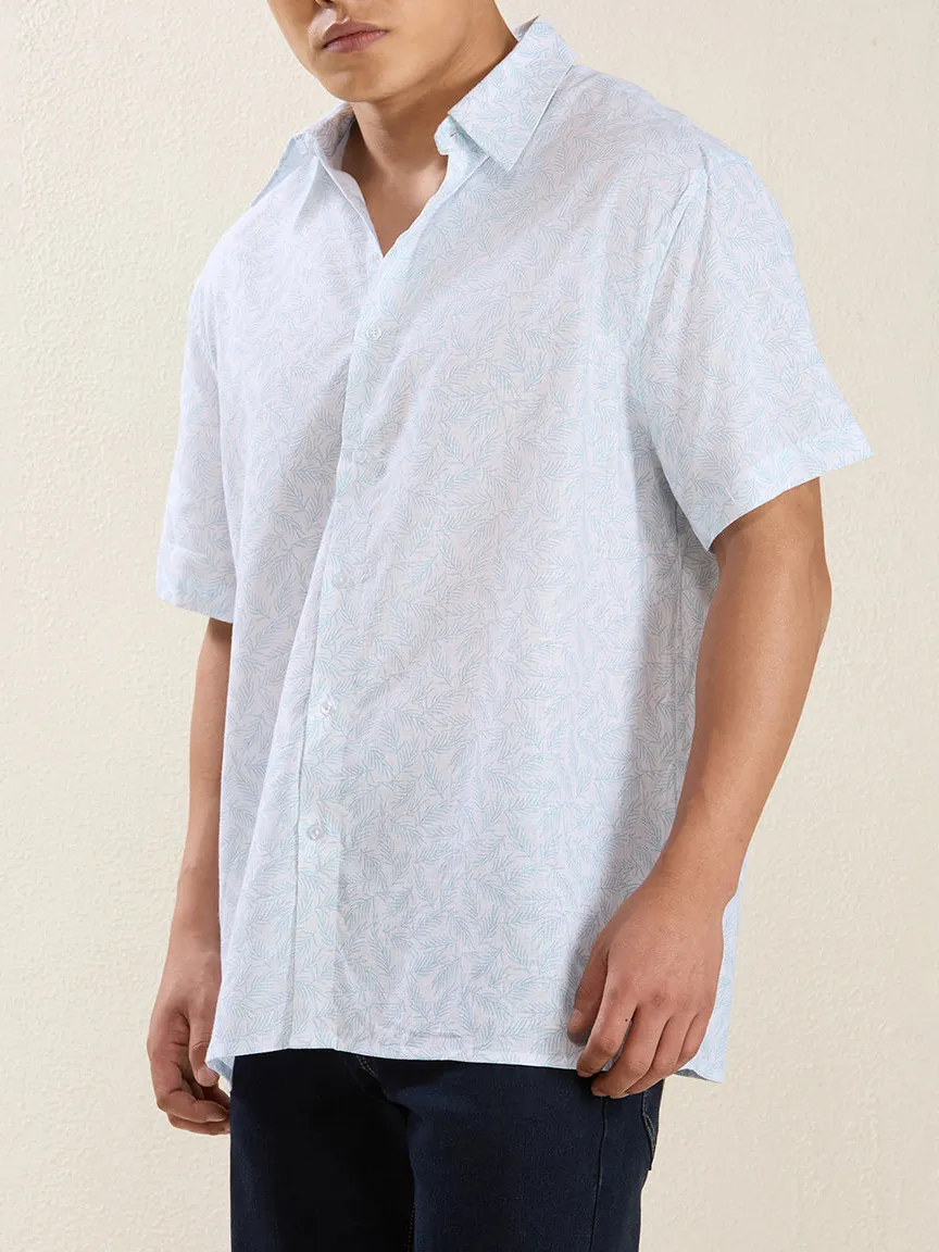 Everyday Printed Button Down Pure Linen Men's Formal Shirt