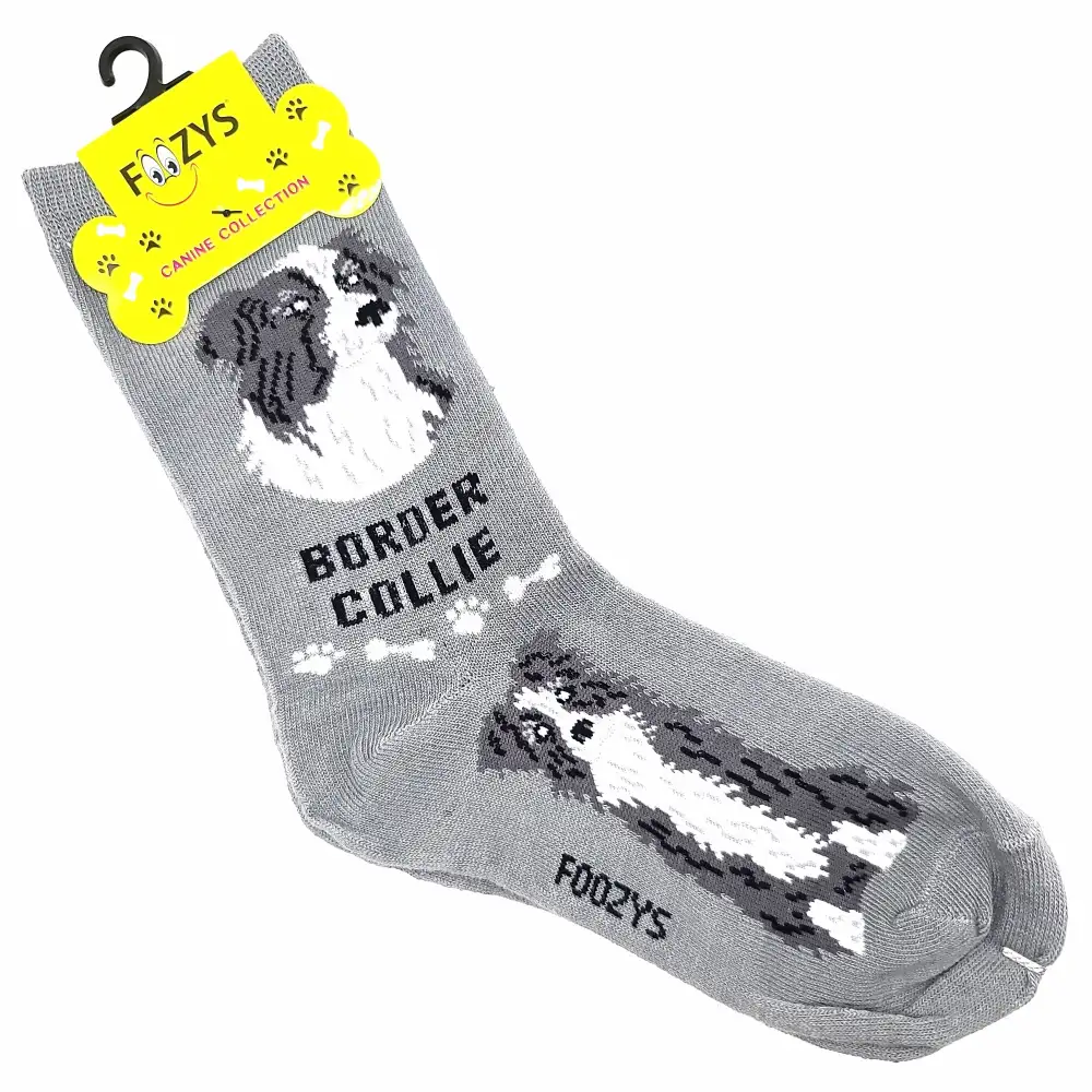 Unisex Border Collie Crew Socks