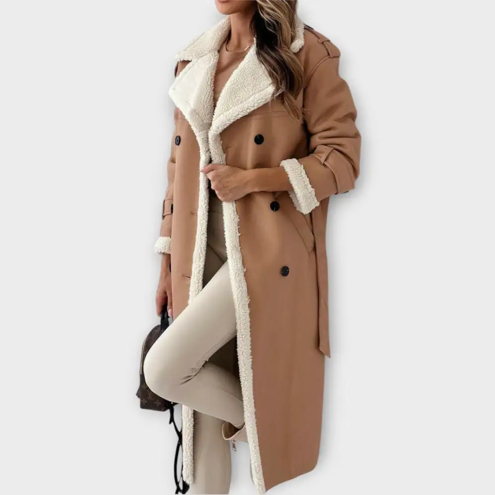 Knit Belted Trench Coat