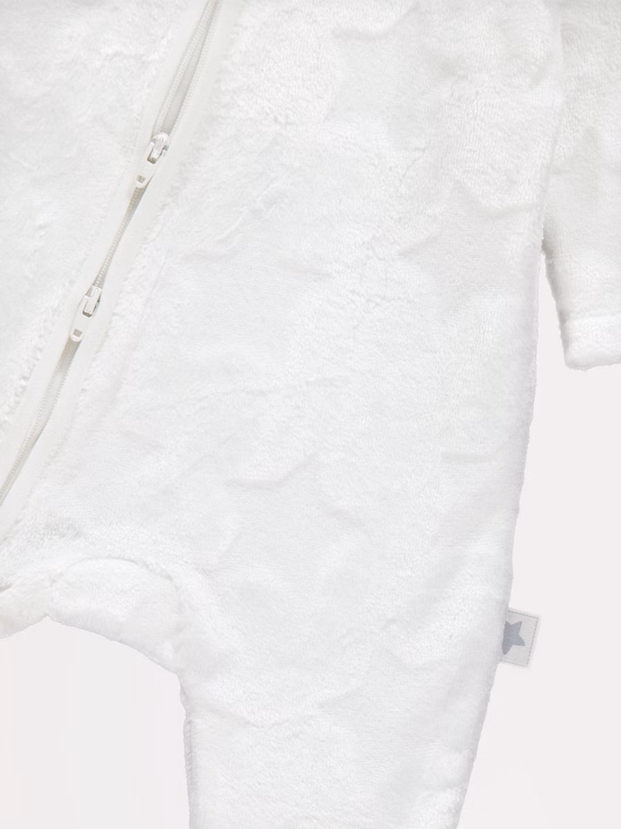 White Star Fleece Zip Fasten Sleepsuit detail 1
