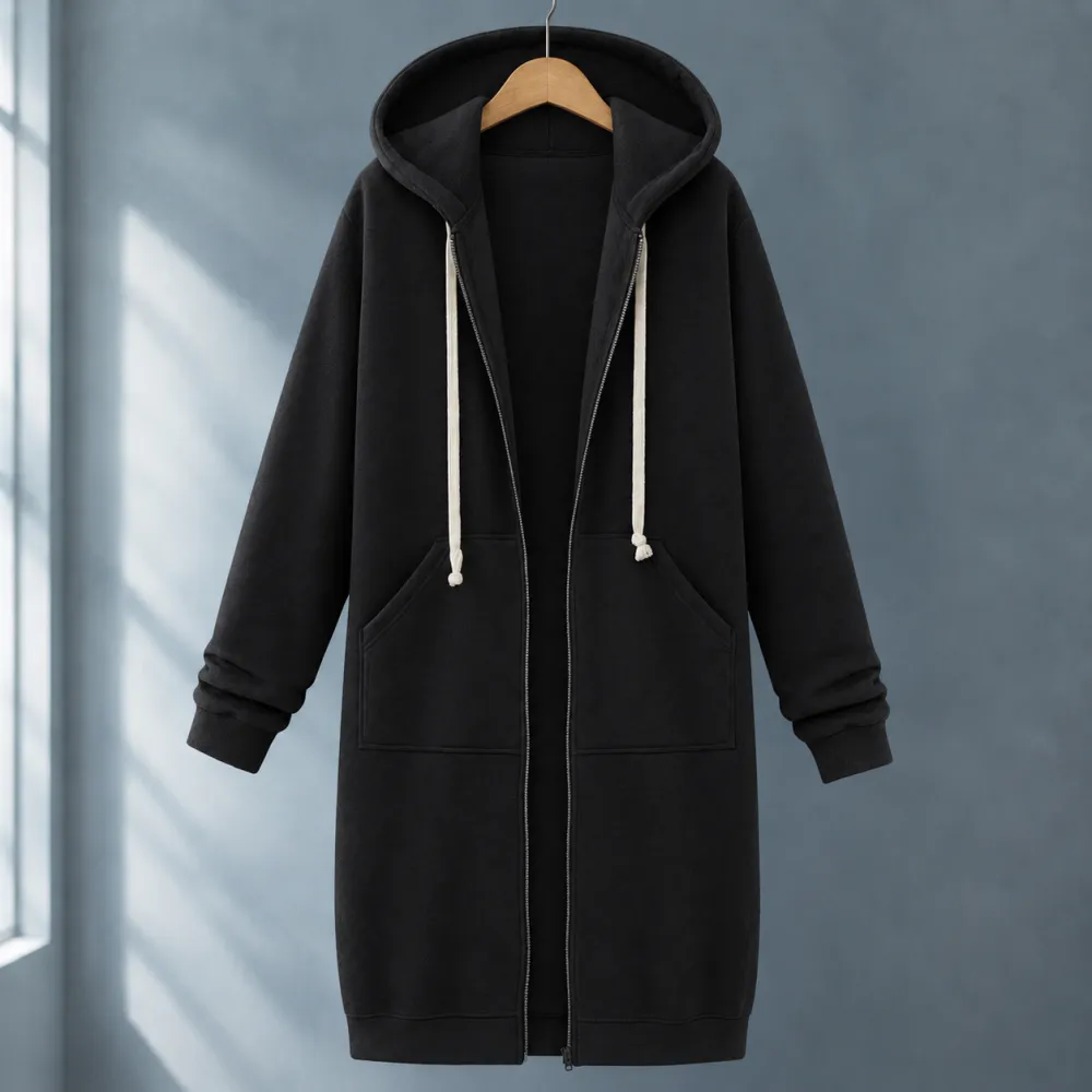 Hooded Relaxed Longline Hoodie