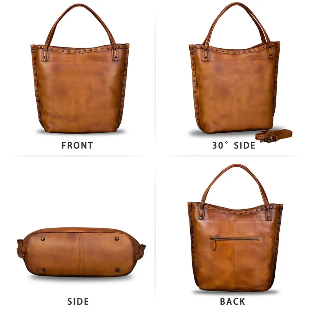 Vintage Leather Satchel Shoulder Bag