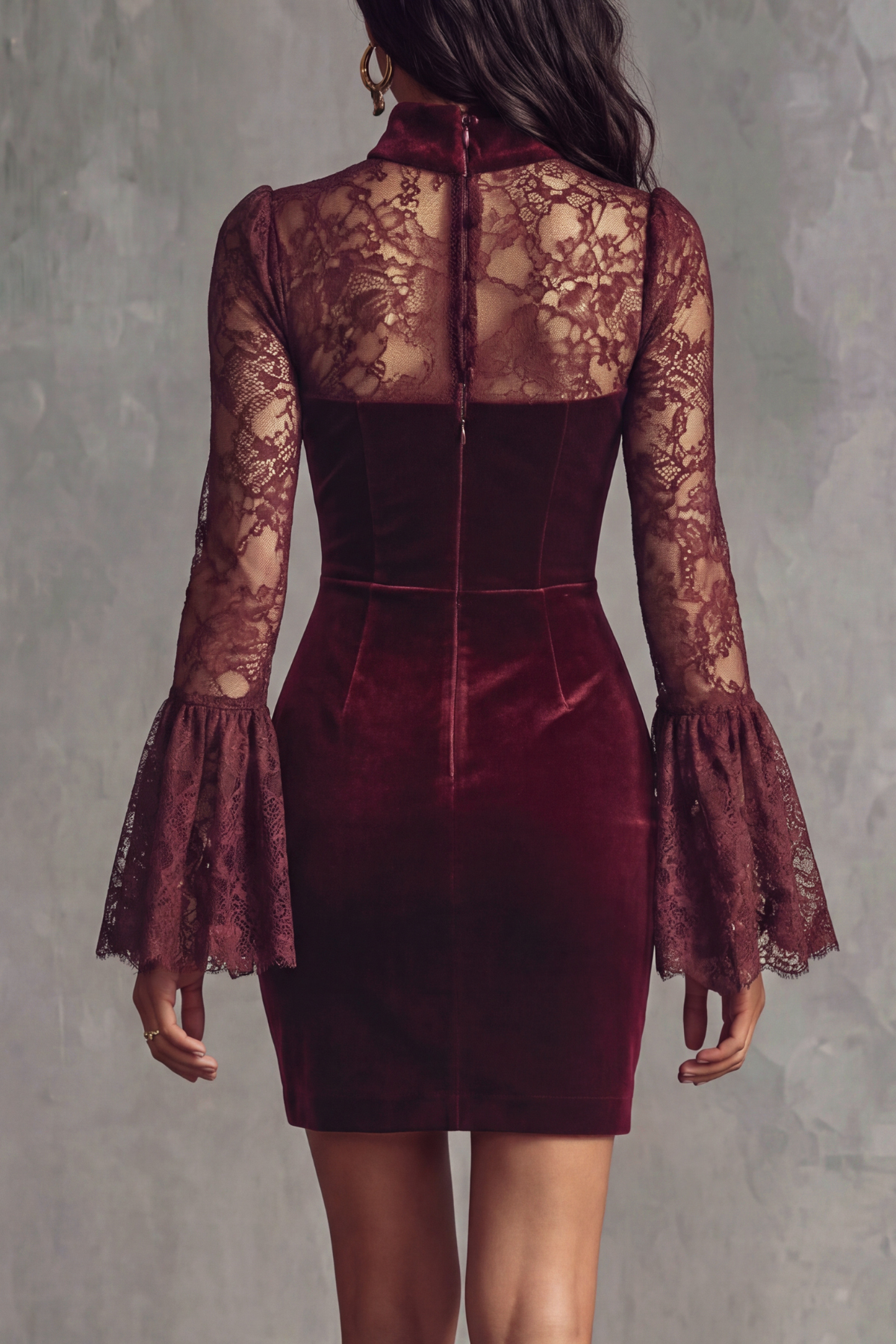 Cutout Lace Mini Dress