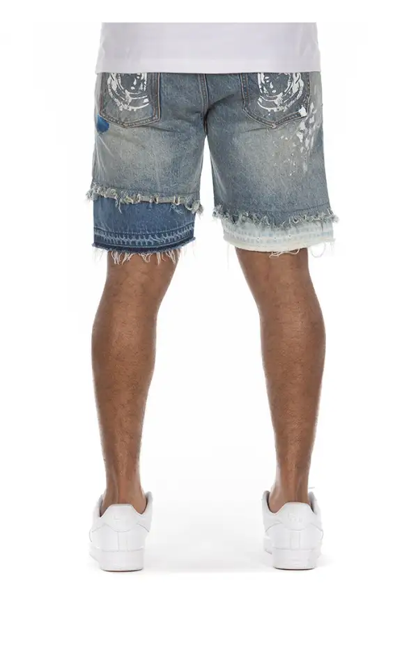 Men's Woven Washed Denim Shorts