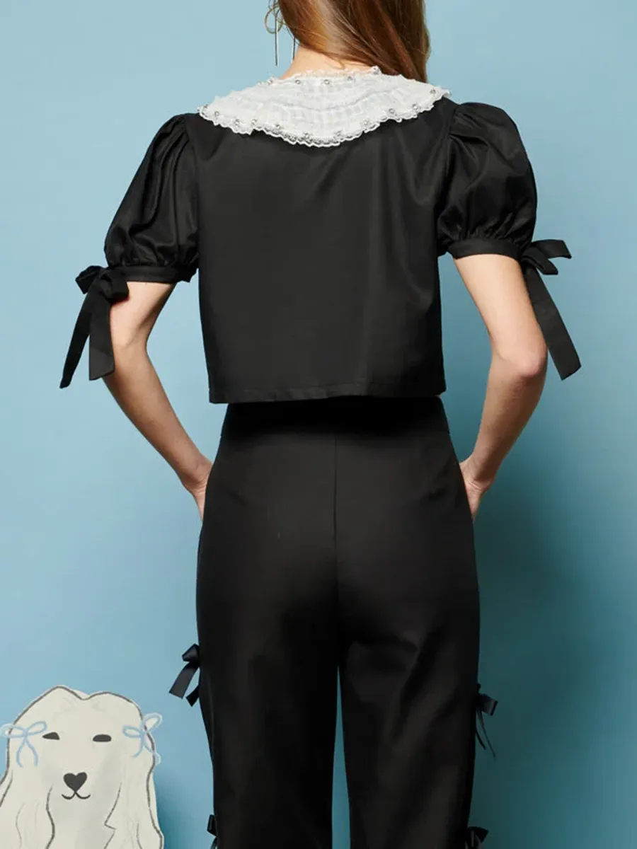 Daily Bow Short Sleeve Top