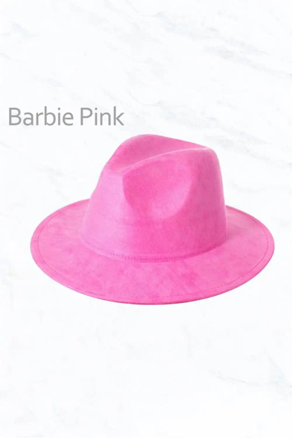 Suede Regular Eaves Peach Top Fedora Hat