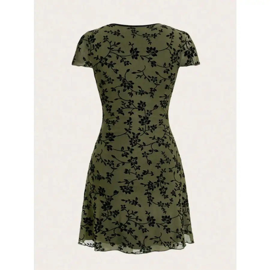 Soft Everyday V-Neck Short Sleeve Mini Dress