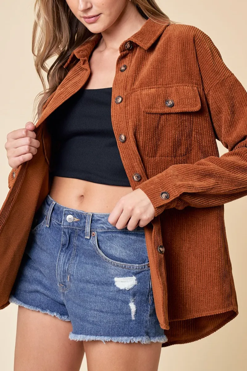 Kelly Corduroy Shacket