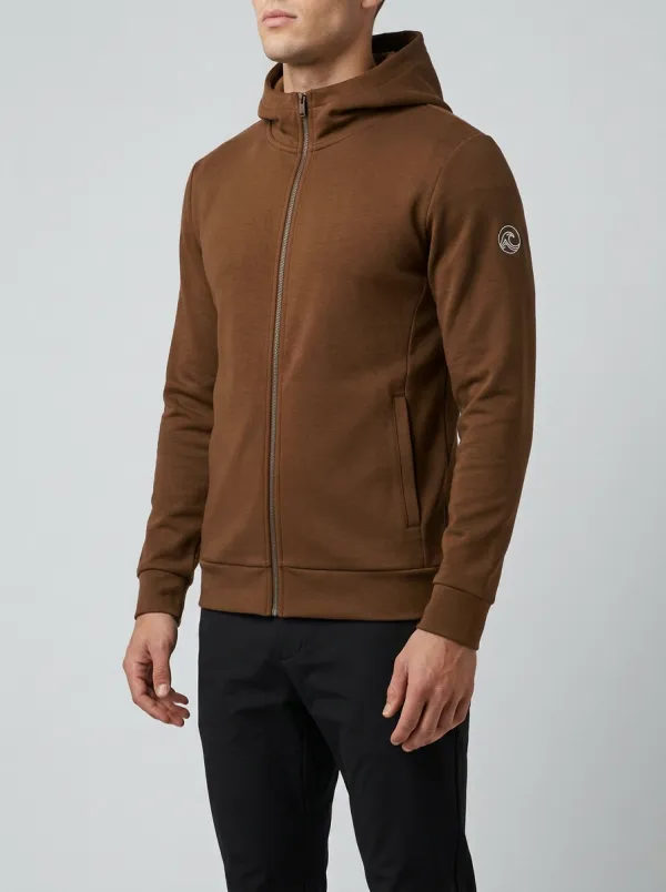 Men's Surfer Ocean Wave Sleeve Graphic Full-Zip Hoodie