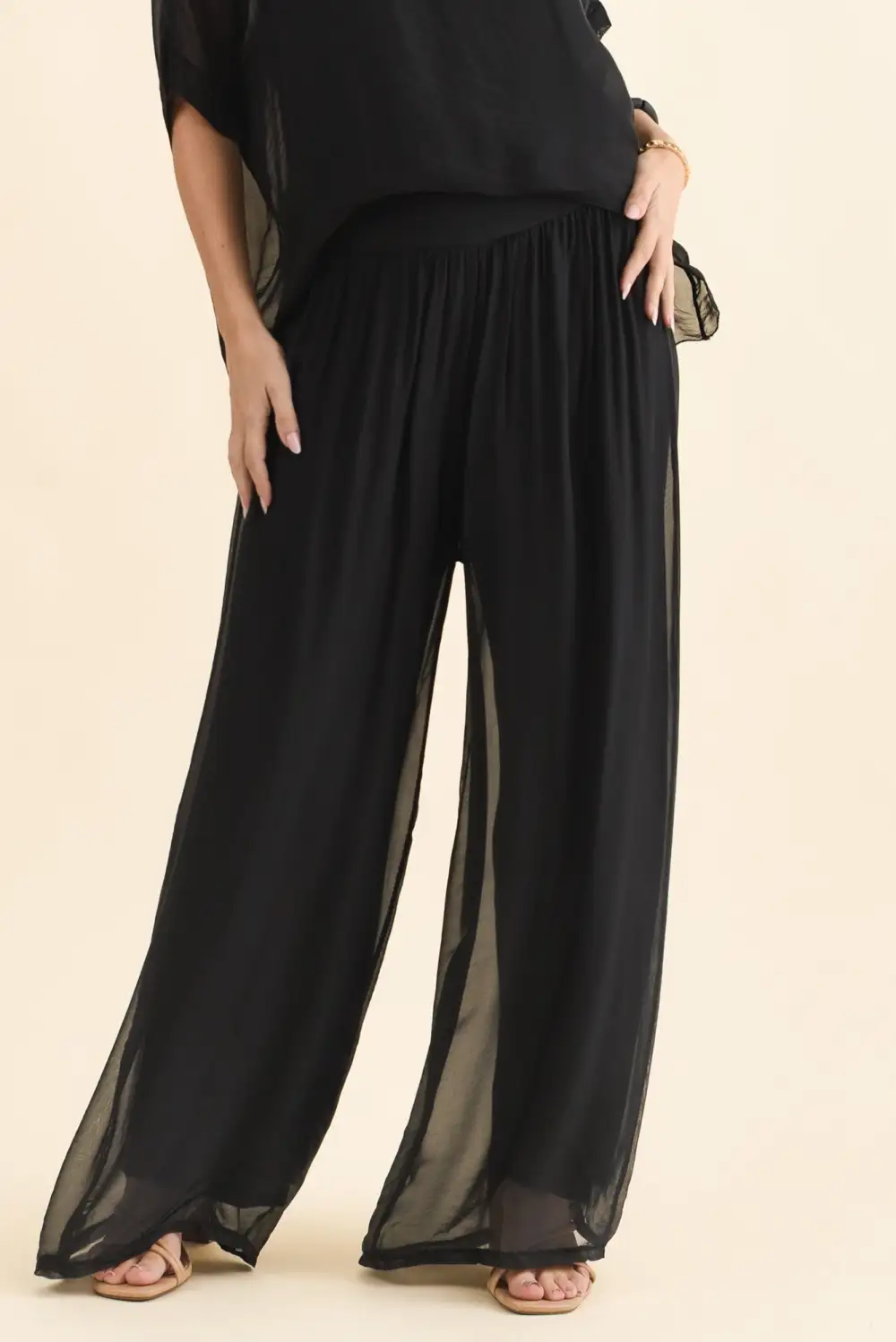 Viscose High Rise Pants