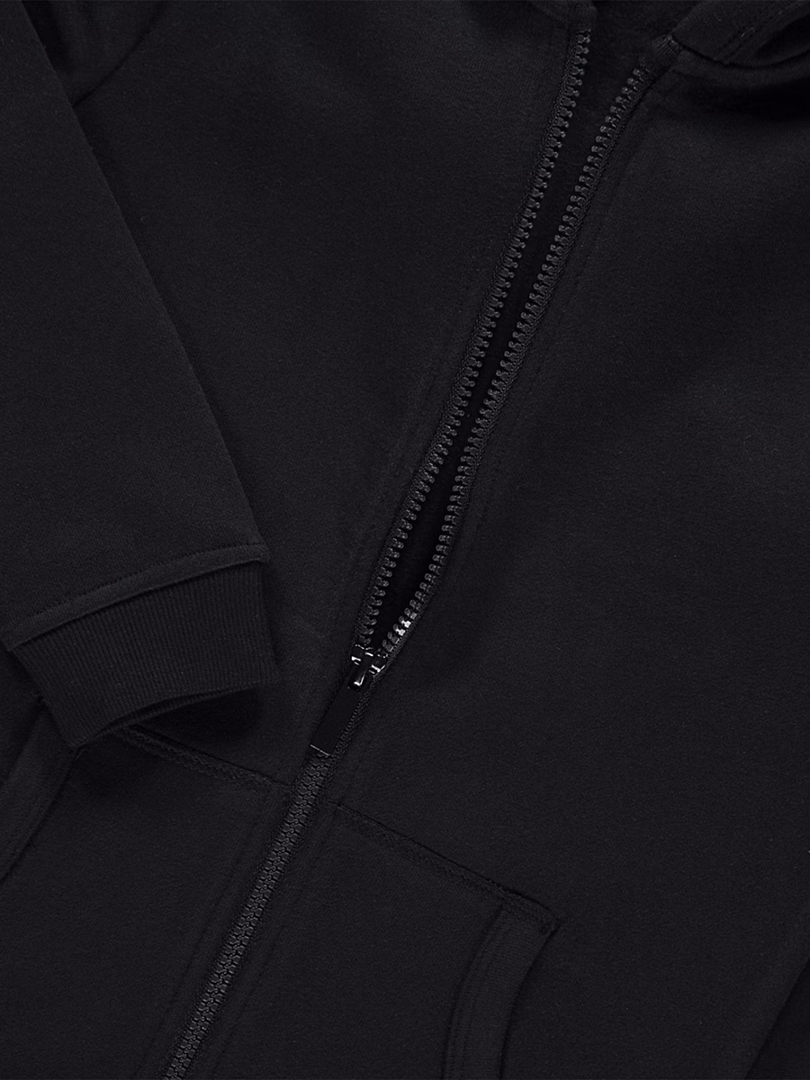 Black Zip Up Hoodie detail 1