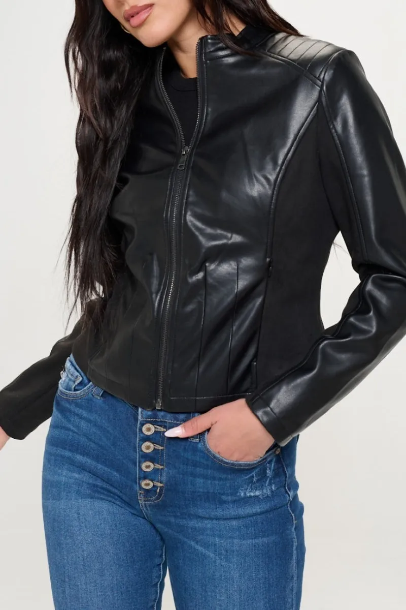 Zip-up Vegan Moto Jacket