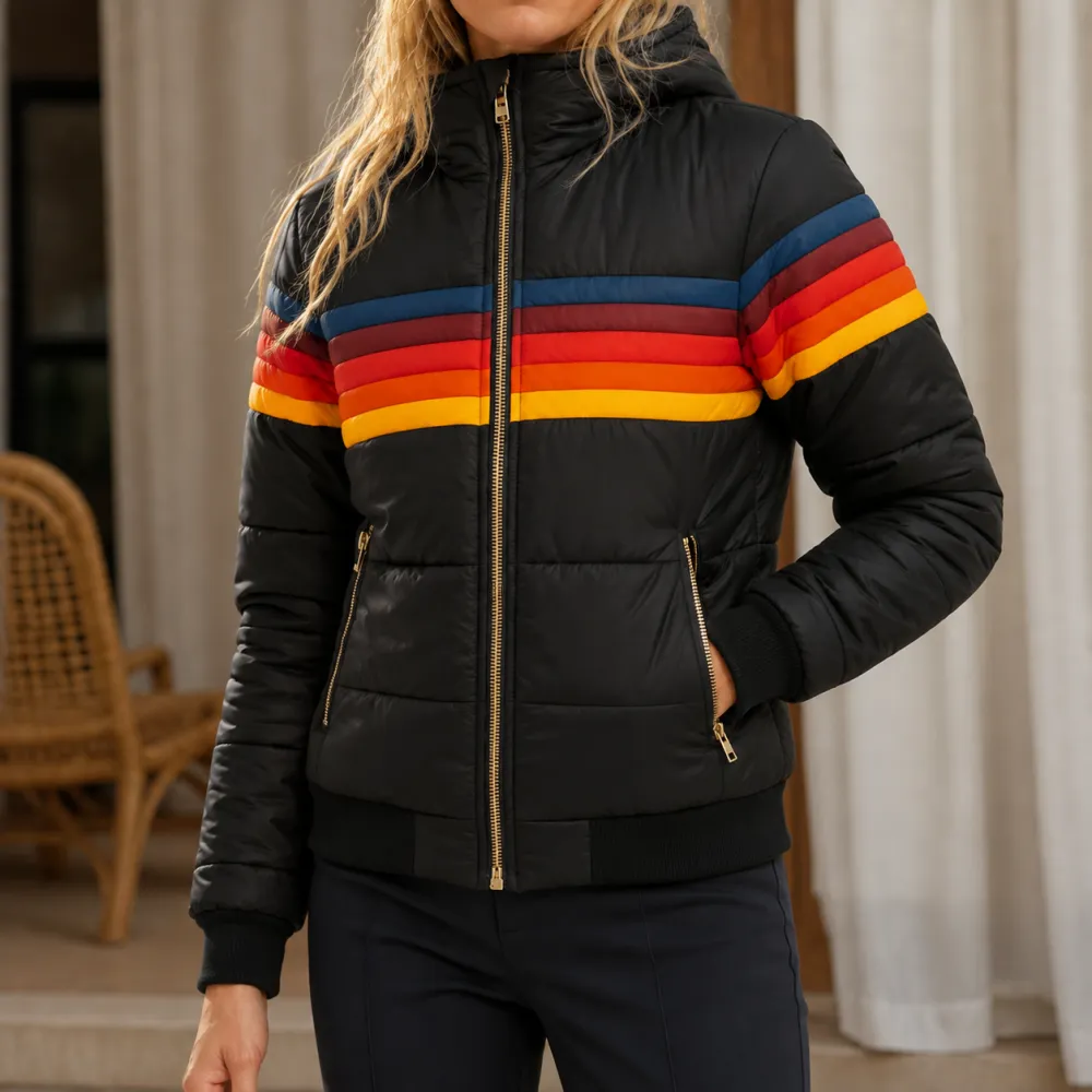 Striped Hooded Jacket