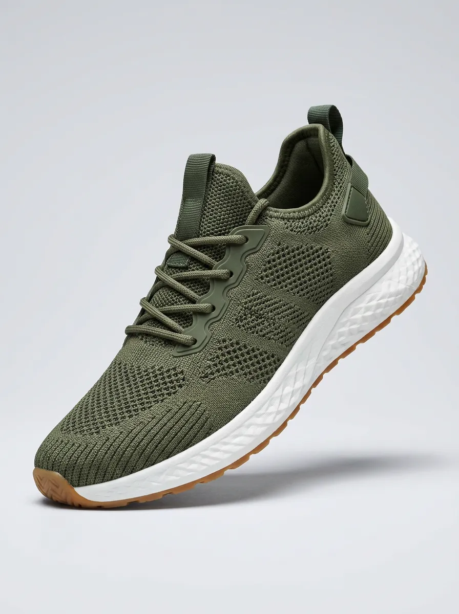 Unisex Olive Green Sneaker Pattern