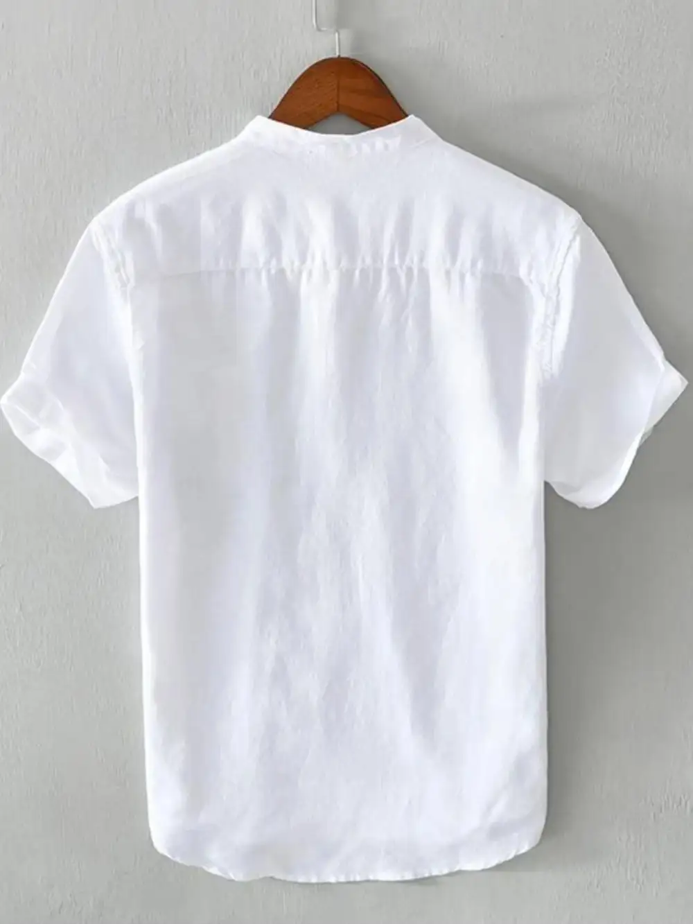 Contrast-Trim Half-Button Henley T-Shirt