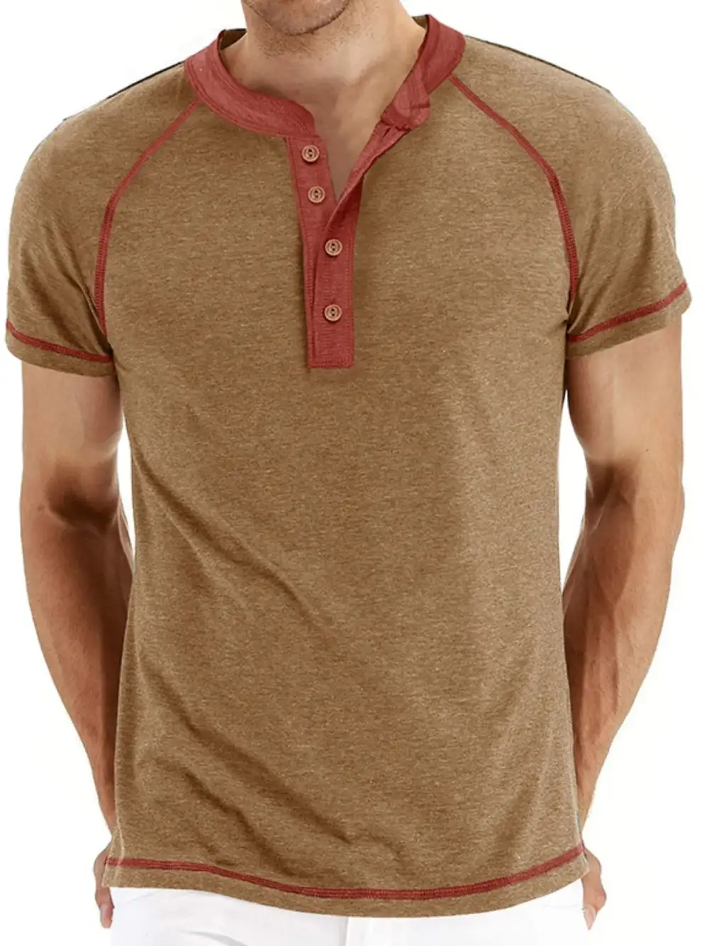 Utility Contrast Detail Collared Polo Shirt