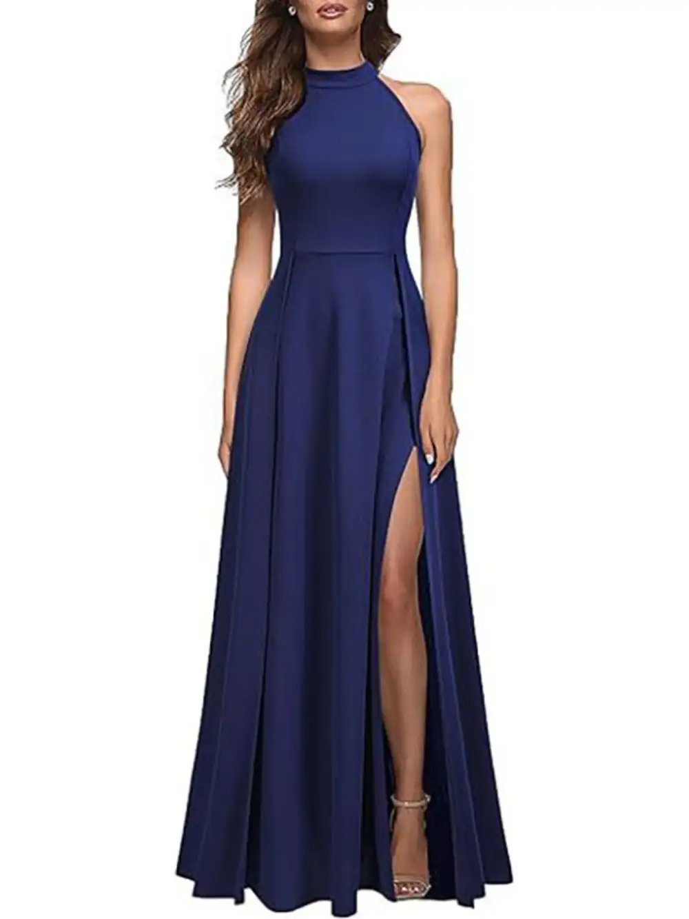 Slit Sleeveless Maxi Dress