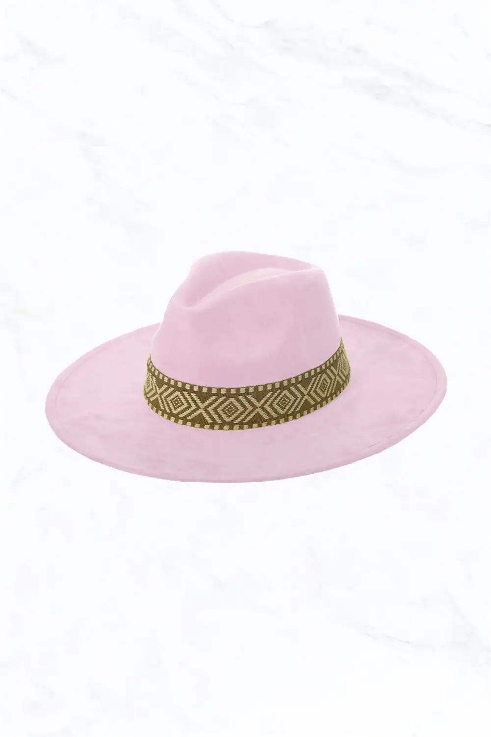 Suede Large Eaves Peach Top Fedora Hat