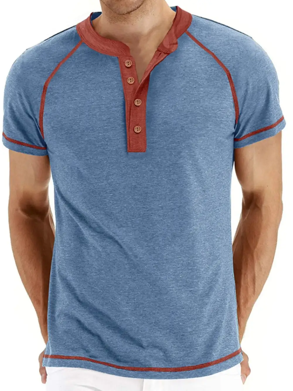 Utility Contrast Detail Collared Polo Shirt