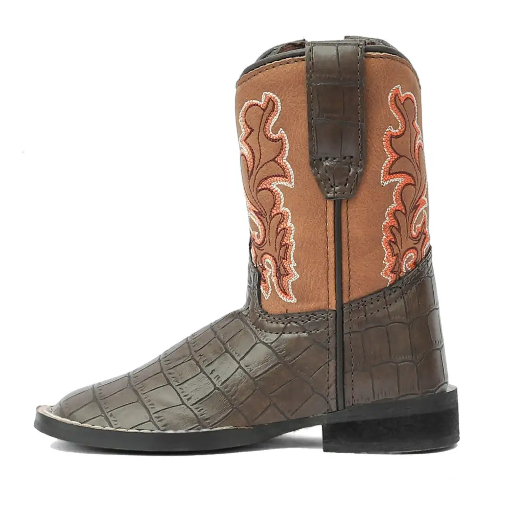 Structured Round Toe Men's Western Boots