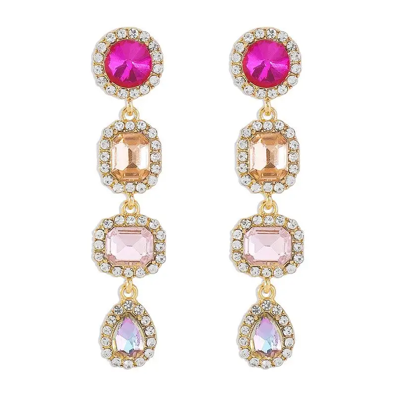 Vintage Geometric Drop Earrings