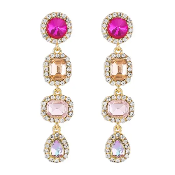 Vintage Geometric Drop Earrings