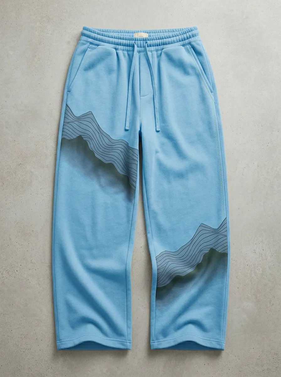 Unisex Mountain Topography Graphic Joggers