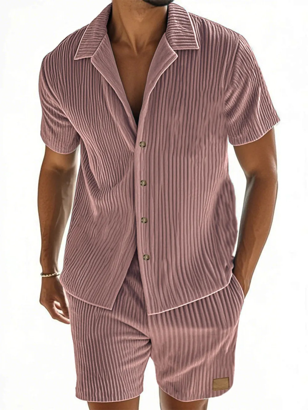 Clean Line Short Sleeve Shirt Set