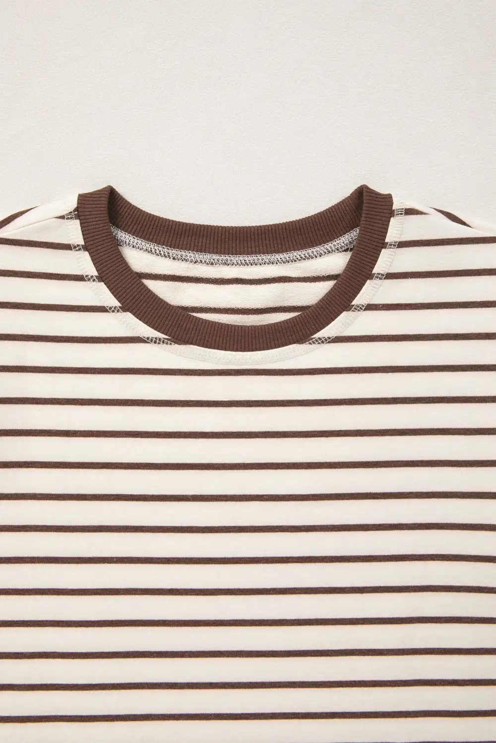 Round-Neck Relaxed Ribbed Striped Tank Top