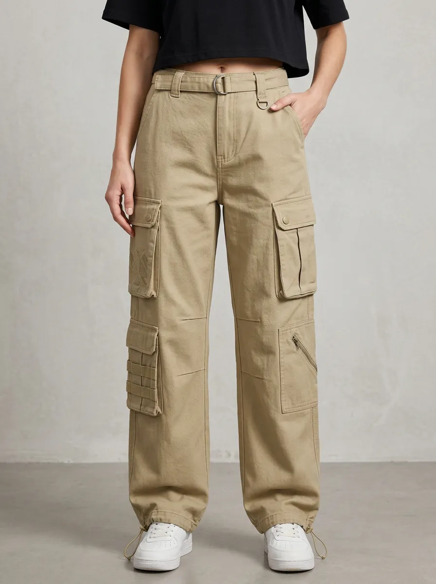 Minimal Multi Pocket Tactical Style Edit Women's Multi Pocket Cargo Pants