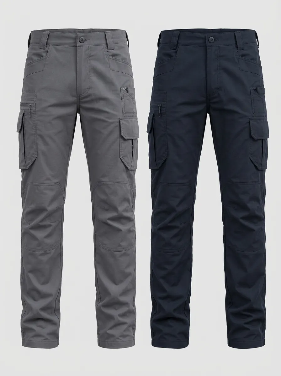 Zipper Pocket Utility Utility Work Pants Set