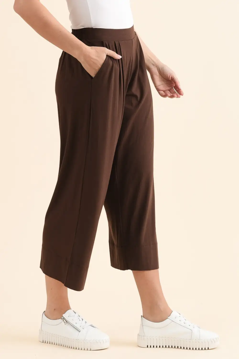 Bamboo High Rise Elastic Waist Pants
