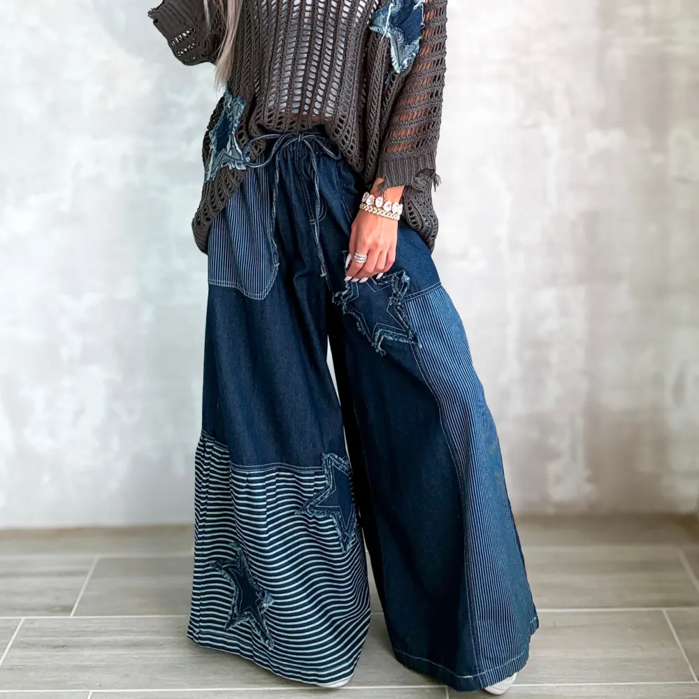 Classic Wide-Leg Denim Jeans