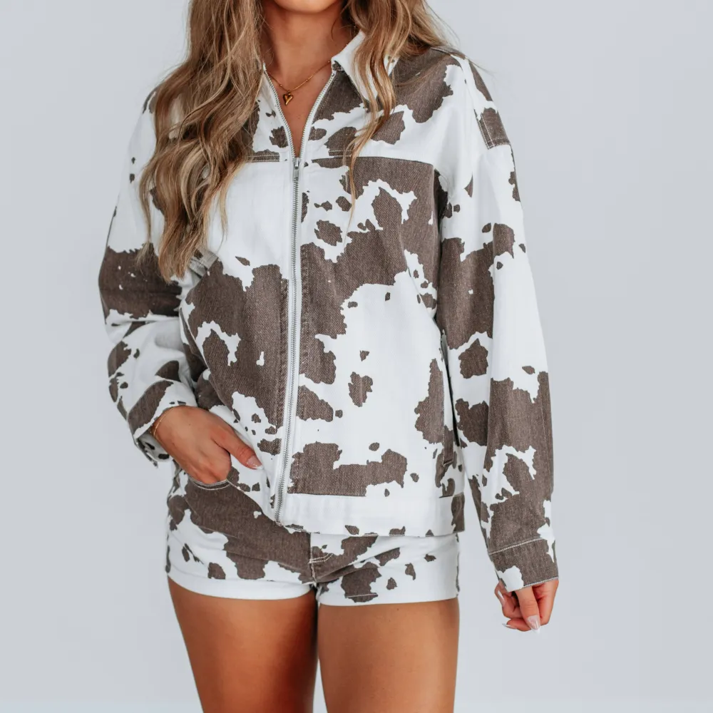 Collared Button-Cuff Everyday Jacket