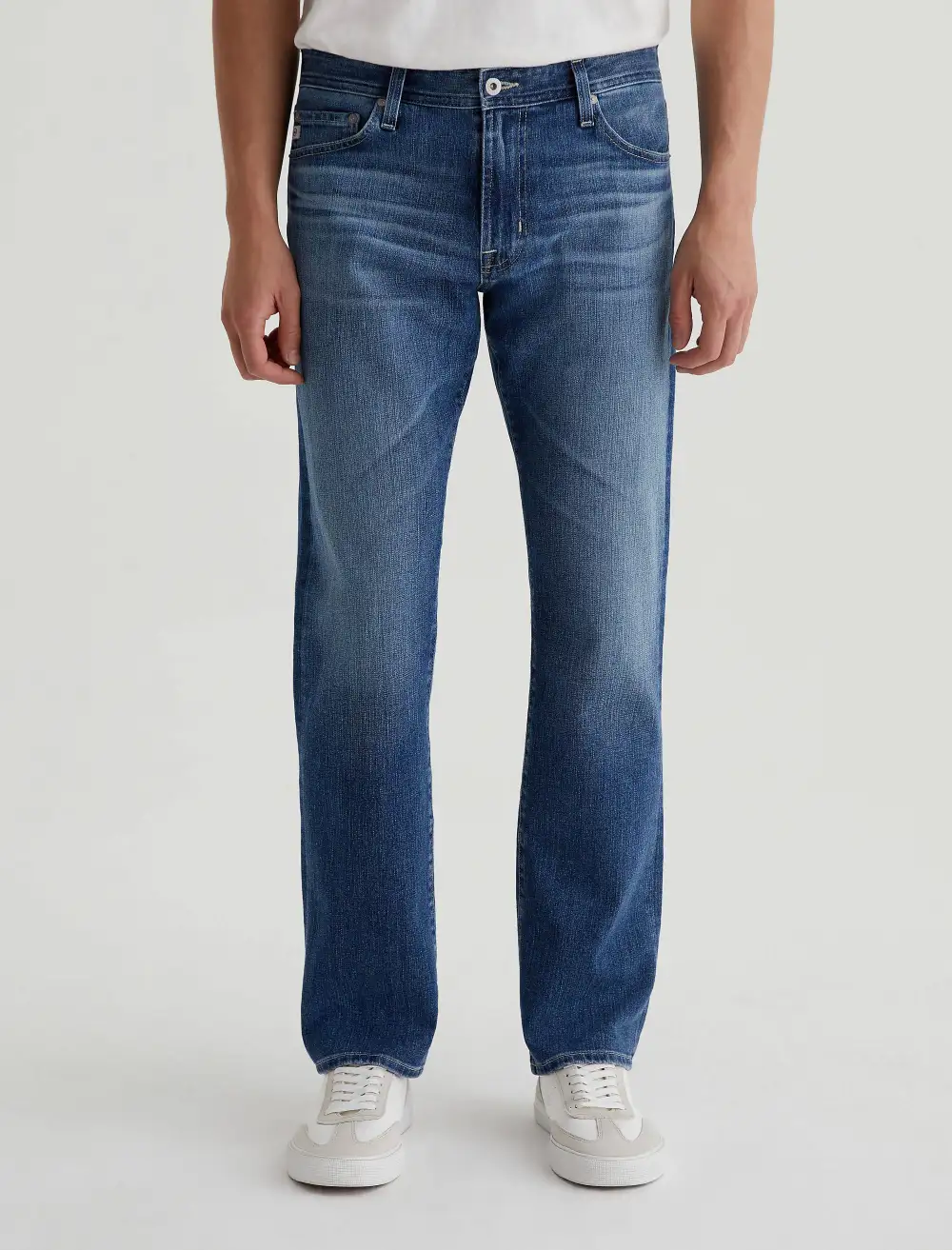 Men's Relaxed Tapered Mid Rise Five Pocket Jeans