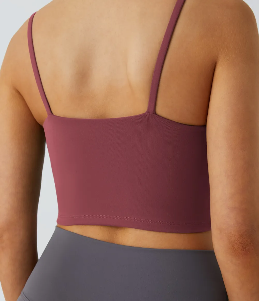 Basic Padded Workout Cropped Tank Top